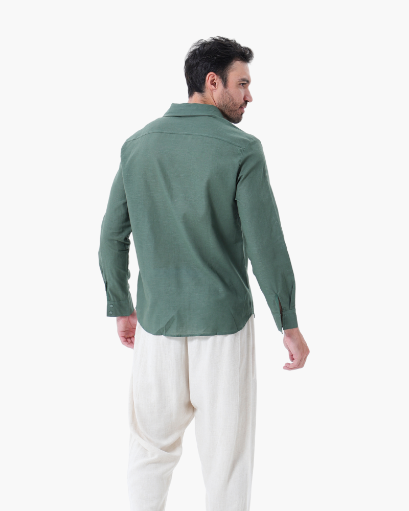 Kai | Lightweight Langarm Herren Sommer Leinenhemd