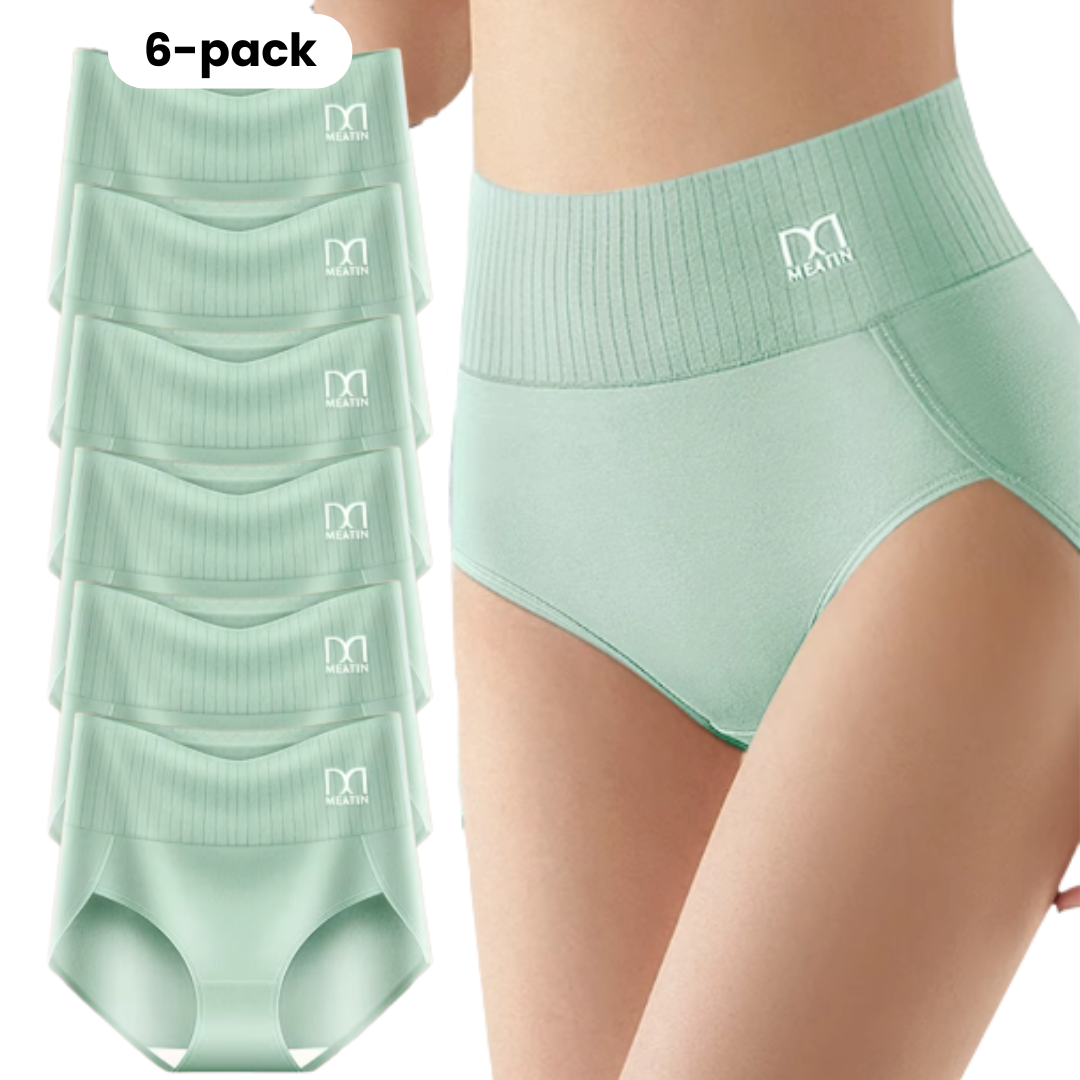 SHAPEFLEX - 6-PACK ATMUNGSAKTIVE & BEQUEME HIGH-WAIST-SHORTS MIT BAUCHSTÜTZE