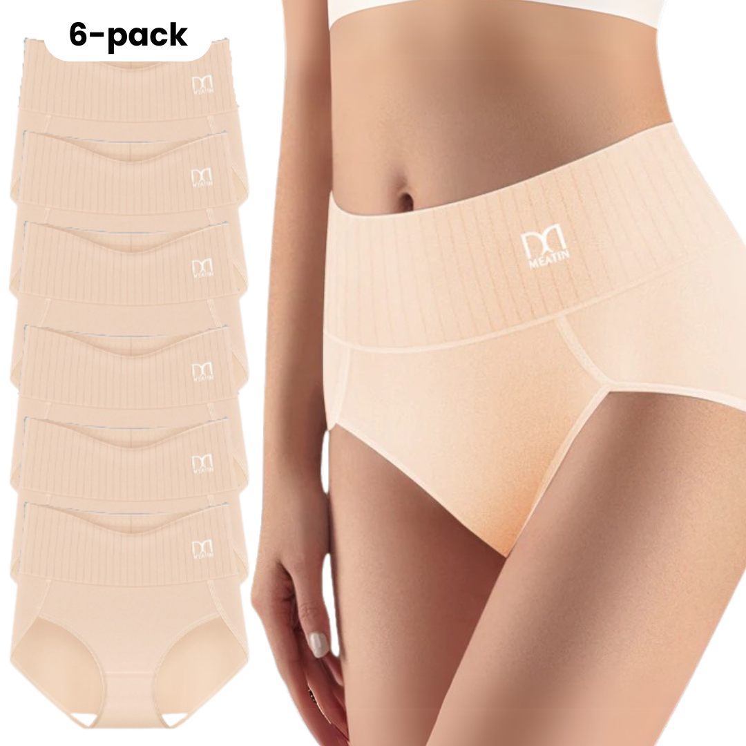 SHAPEFLEX - 6-PACK ATMUNGSAKTIVE & BEQUEME HIGH-WAIST-SHORTS MIT BAUCHSTÜTZE