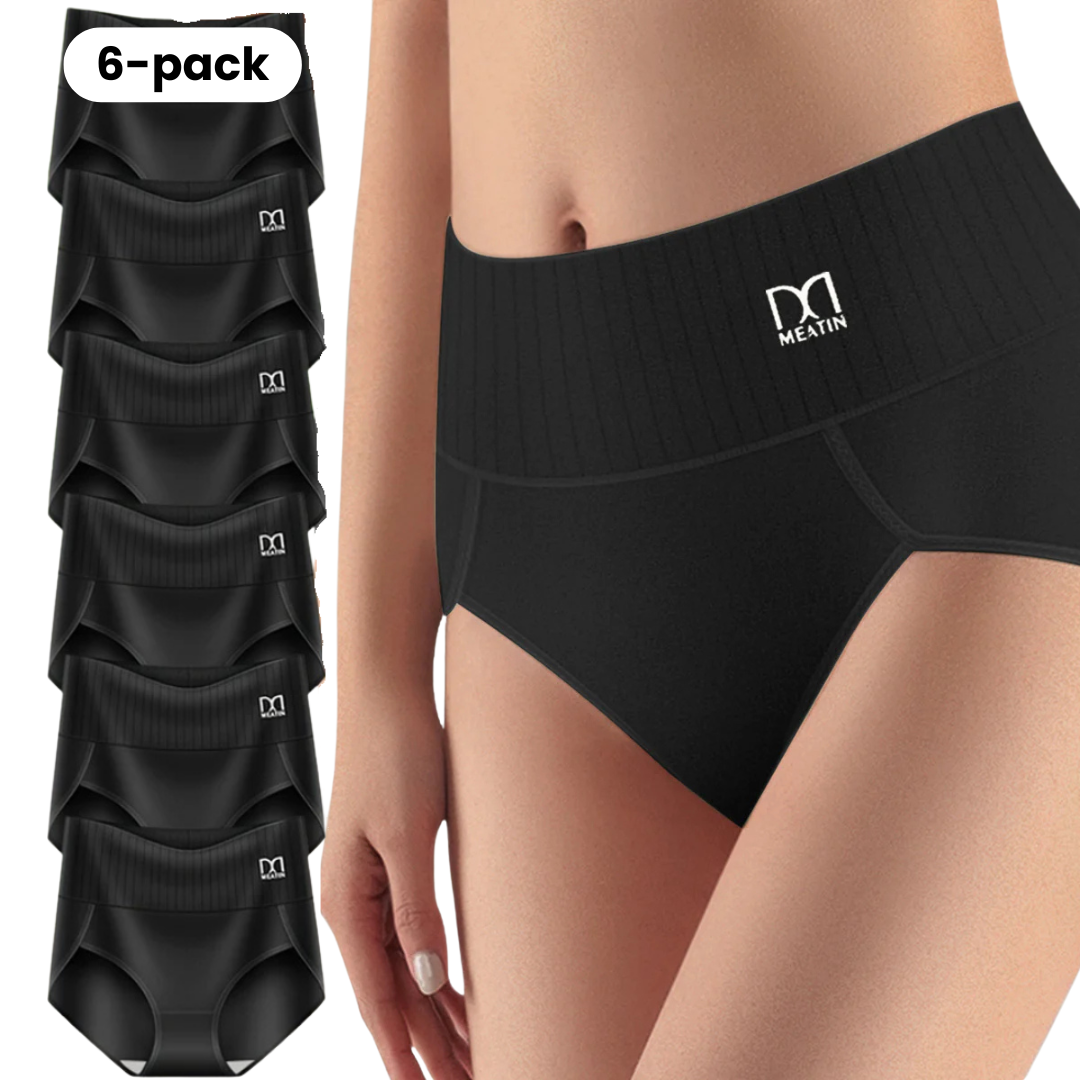 SHAPEFLEX - 6-PACK ATMUNGSAKTIVE & BEQUEME HIGH-WAIST-SHORTS MIT BAUCHSTÜTZE