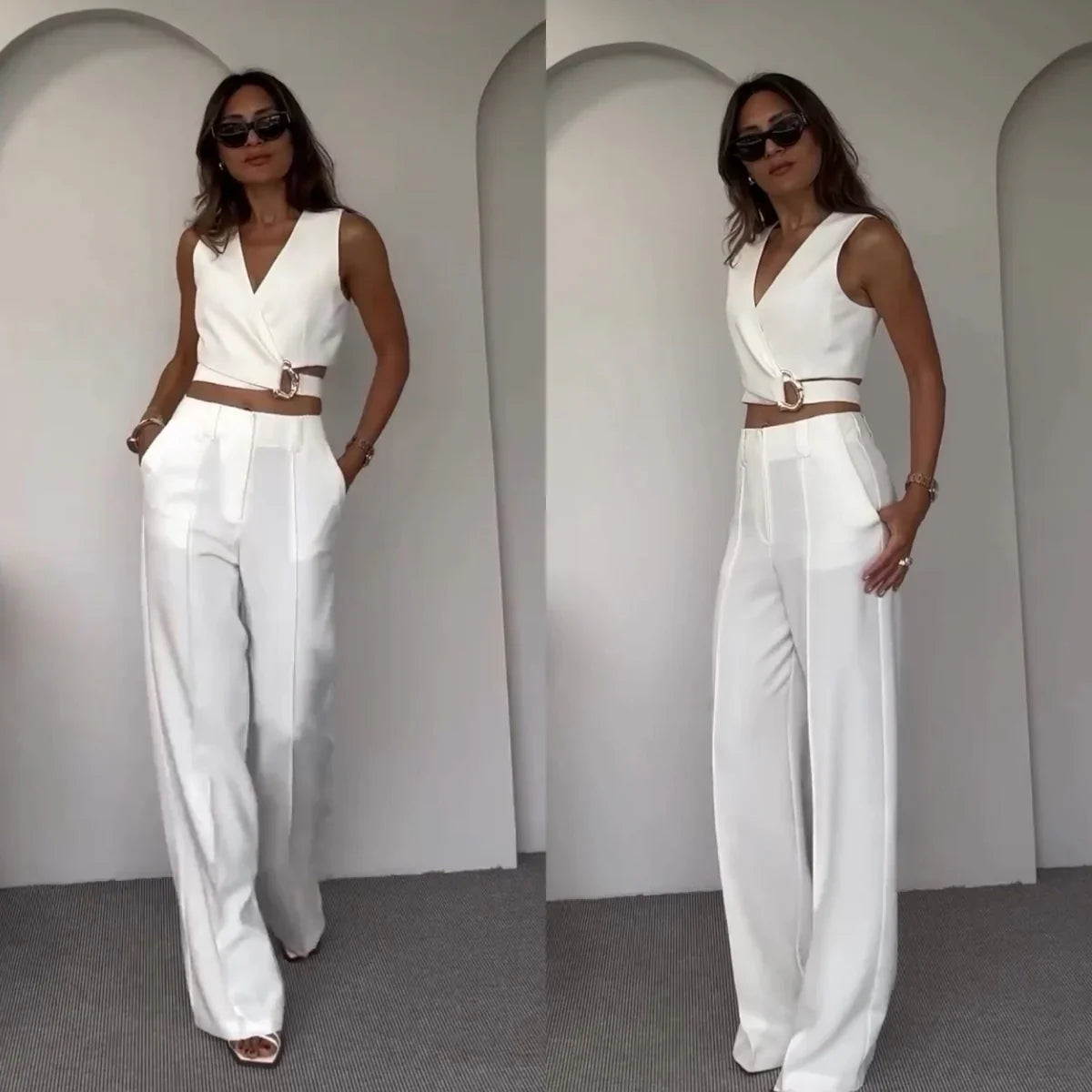 Kendra - Elegantes zweiteiliges Set mit Statement-Schnalle