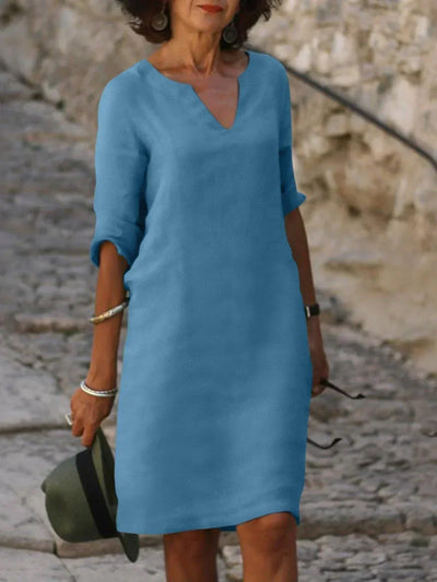 JOSE ELEGANTES KLEID MIT V-AUSCHNITT