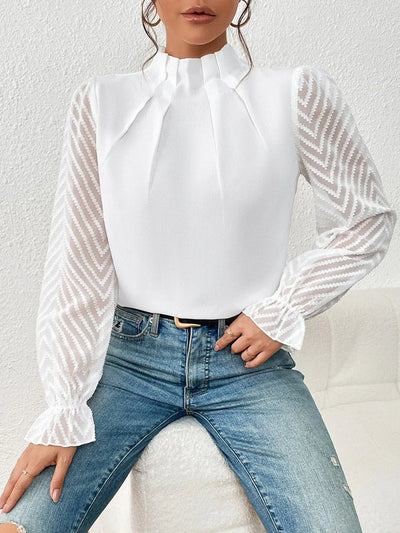 Penelope - küstenbluse mit spitzenärmeln
