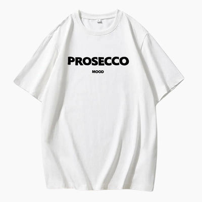 Poppy | Modisches Prosecco Print Oversized T Shirt