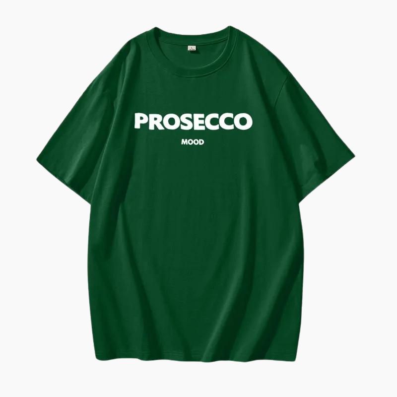 Poppy | Modisches Prosecco Print Oversized T Shirt