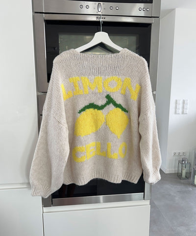 Fiona | Damenpullover mit Zitronenprint