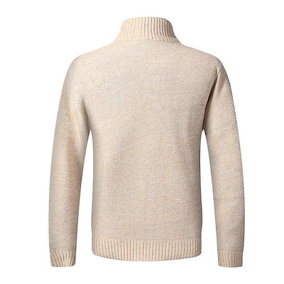 Dimitrios | Luxuriöses Reißverschlussdetail Herren Strickpullover