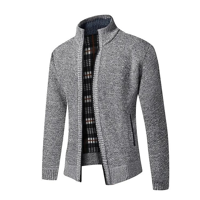 Dimitrios | Luxuriöses Reißverschlussdetail Herren Strickpullover