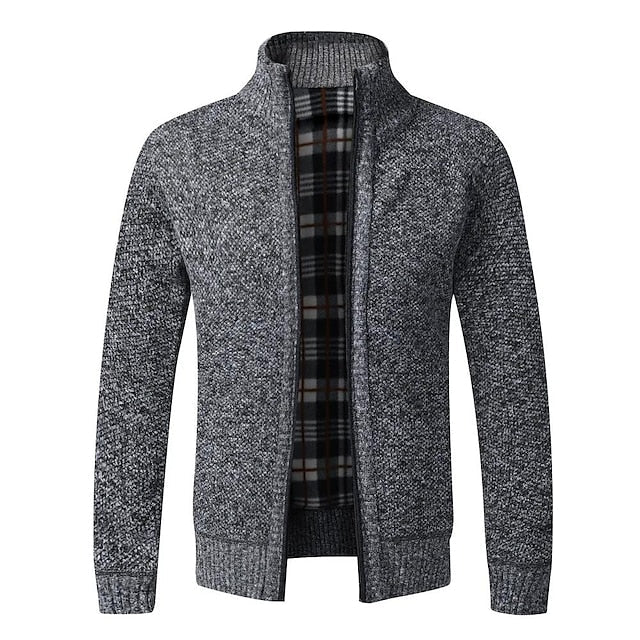 Dimitrios | Luxuriöses Reißverschlussdetail Herren Strickpullover