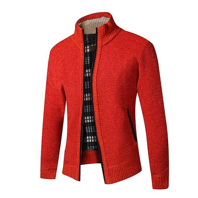 Dimitrios | Luxuriöses Reißverschlussdetail Herren Strickpullover