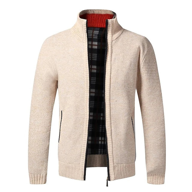 Dimitrios | Luxuriöses Reißverschlussdetail Herren Strickpullover