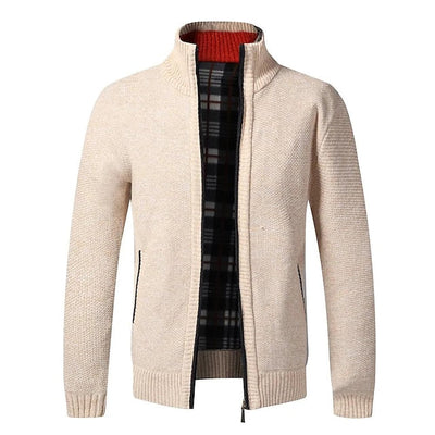 Dimitrios | Luxuriöses Reißverschlussdetail Herren Strickpullover