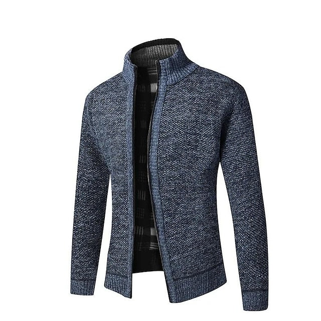 Dimitrios | Luxuriöses Reißverschlussdetail Herren Strickpullover