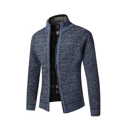 Dimitrios | Luxuriöses Reißverschlussdetail Herren Strickpullover