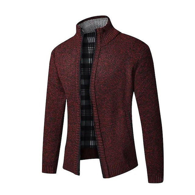 Dimitrios | Luxuriöses Reißverschlussdetail Herren Strickpullover