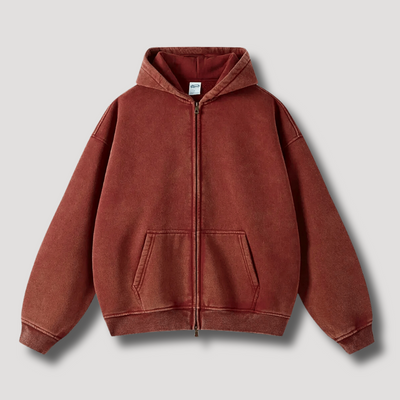 RAVEN WASHED HOODIE MIT REISSVERSCHLUSS
