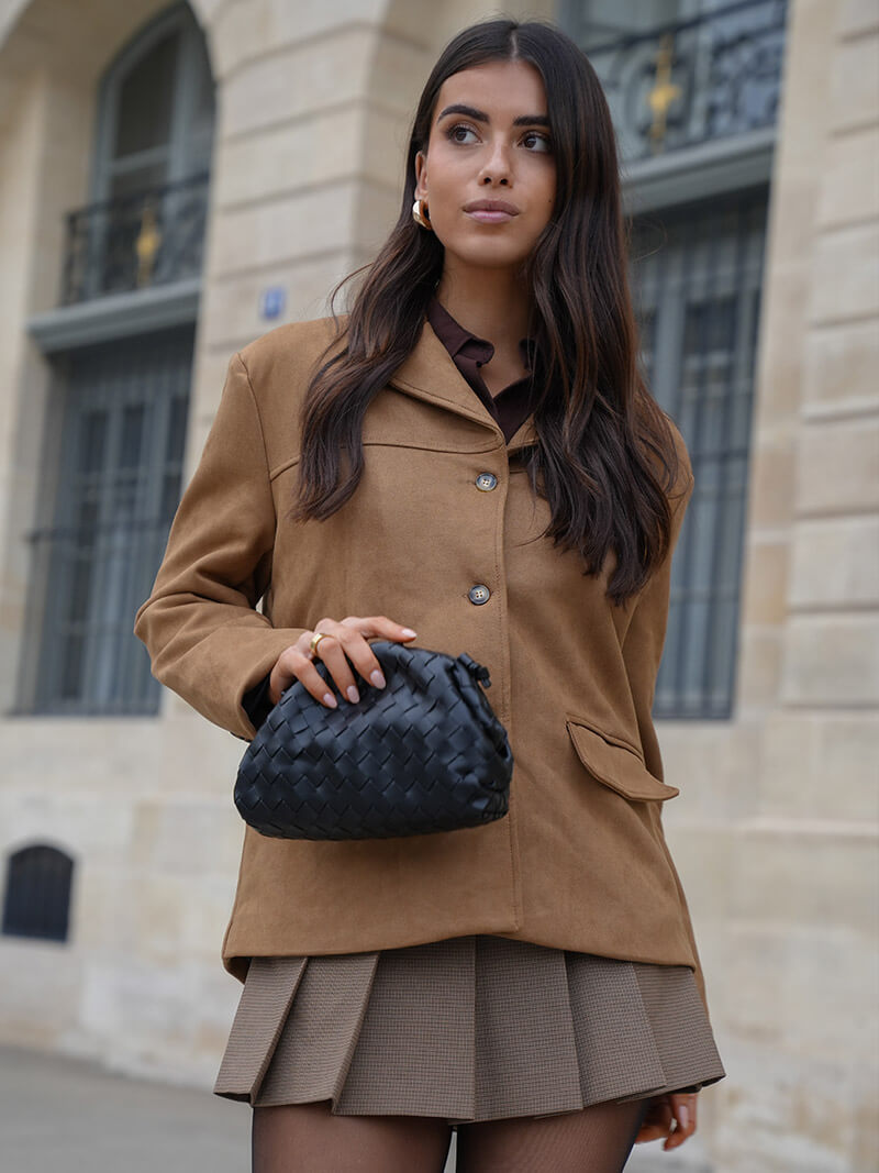 Damen Kunstwildlederjacke – Eleganter Blazer im modernen Schnitt