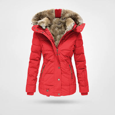 Winterjacke Damen Mit Kapuze | Wintermantel Gefüttert Mit Reißverschluss