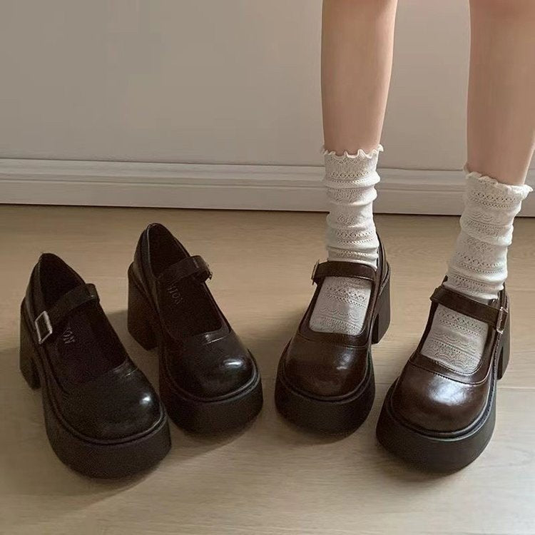 Karin | Retro Plateau Schuhe