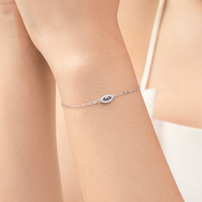 Rhoda Evil Eye Armband -Silber - Sterling Silber und Rhodium plattiert
