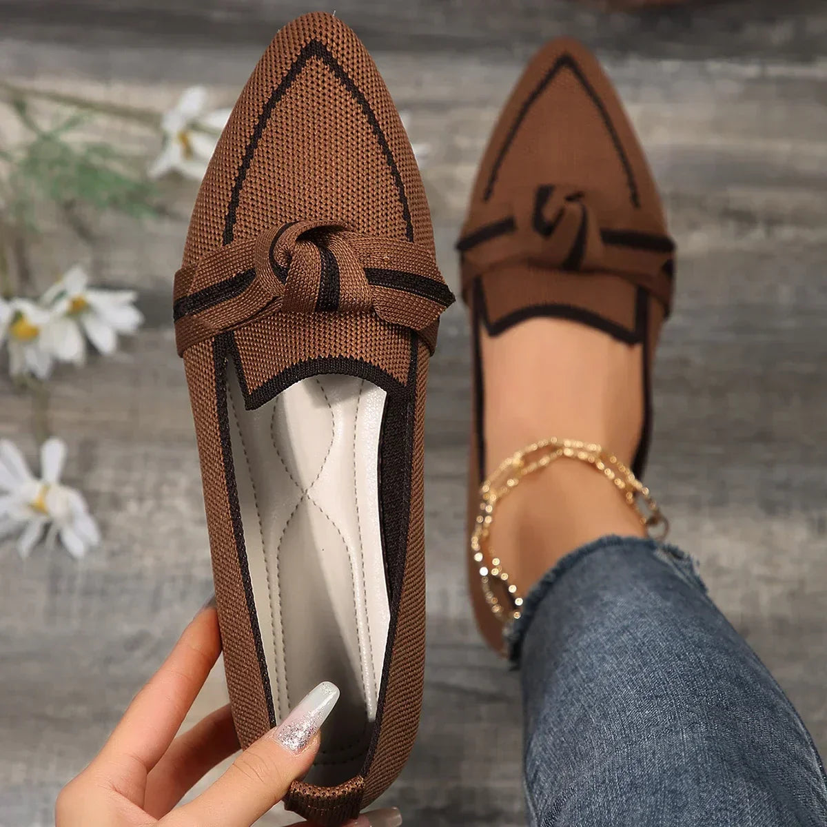 Juniper – Stilvolle flache Schuhe mit spitzer Spitze