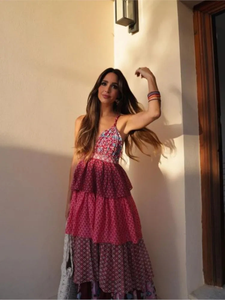 Kamari – Bohemian Patchwork Maxikleid