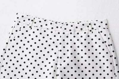 Dotty | Leichte Polka-Dot-Jacke mit Stehkragen &amp; Kordelzug