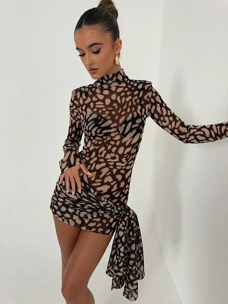 Livia | Verführerisches Print-Design Damen Minikleid
