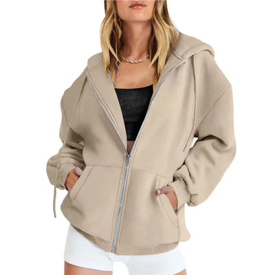 Valeria | Komfortabler und stilvoller Damen Zip-up Hoodie