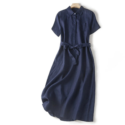 NOA MIDI KLEID MIT KRAGEN