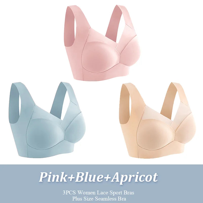 Marlene | 3er-Pack Nahtlose, stützende Sport-Bralettes für maximalen Komfort