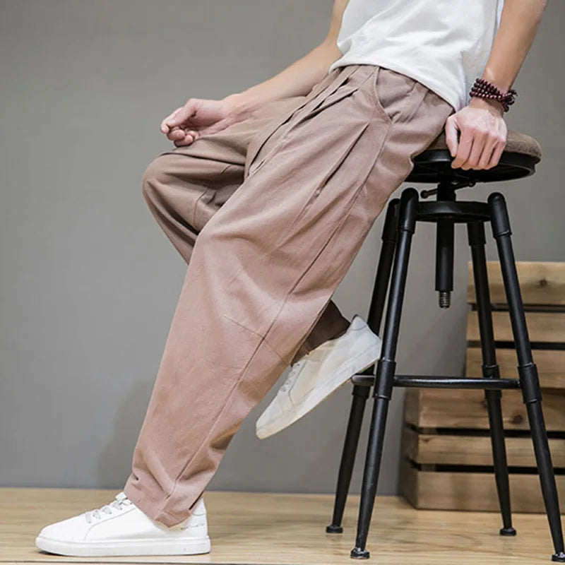 Karl | Chinesisch inspirierte Relaxed Fit Herren-Hosenhose
