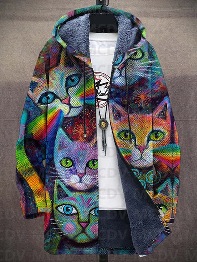 Norbertus | Gemütliche Jacke mit Katzenmuster für Herren
