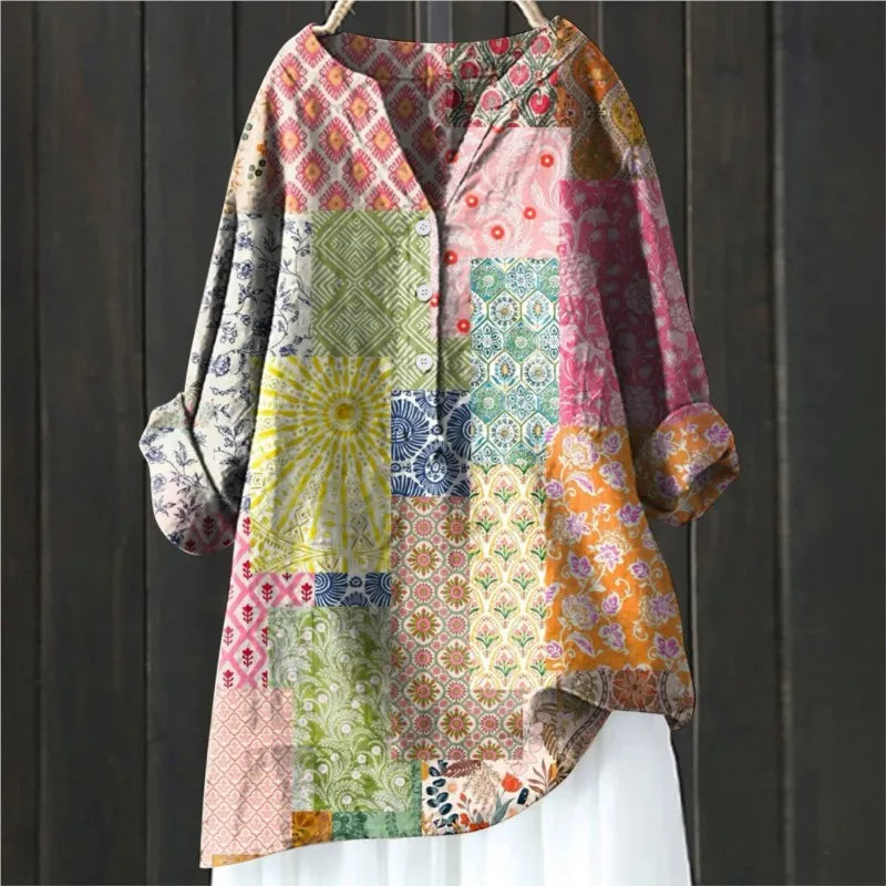 JULIA - BLUSE MIT BLUMENDRUCK