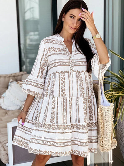 Verna – Stilvolles Boho-Stufenkleid