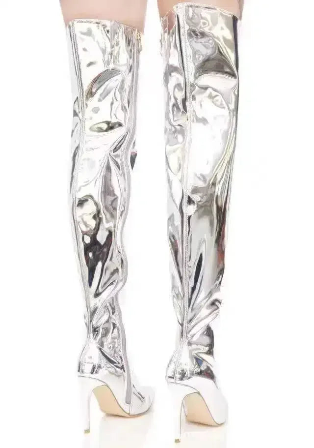 Damen Stilvoll Overknee-Stiefel | Mit Reißverschluss