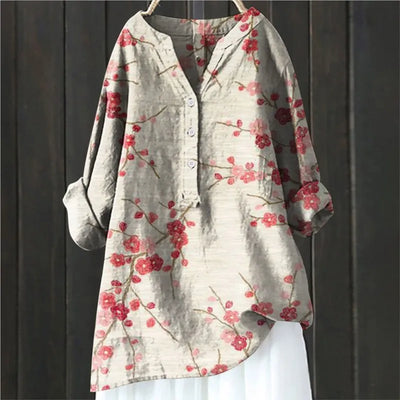 JULIA - BLUSE MIT BLUMENDRUCK