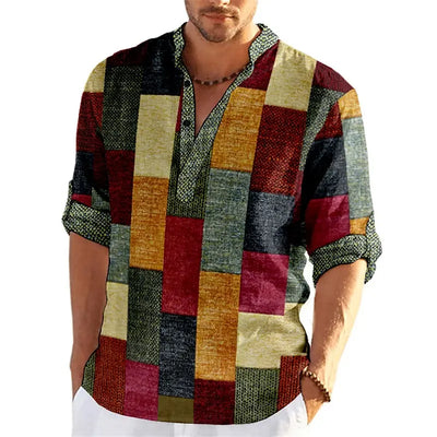 ANDREAS MEHRFARBIGES POLO IN MODERNEM STIL