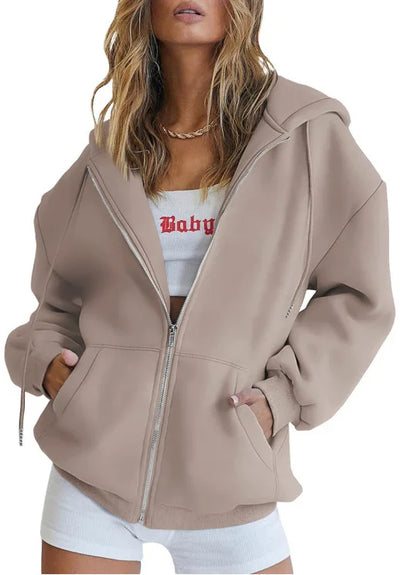 Valeria | Komfortabler und stilvoller Damen Zip-up Hoodie