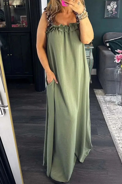 Ismara | Ruffled Strap Maxi Dress