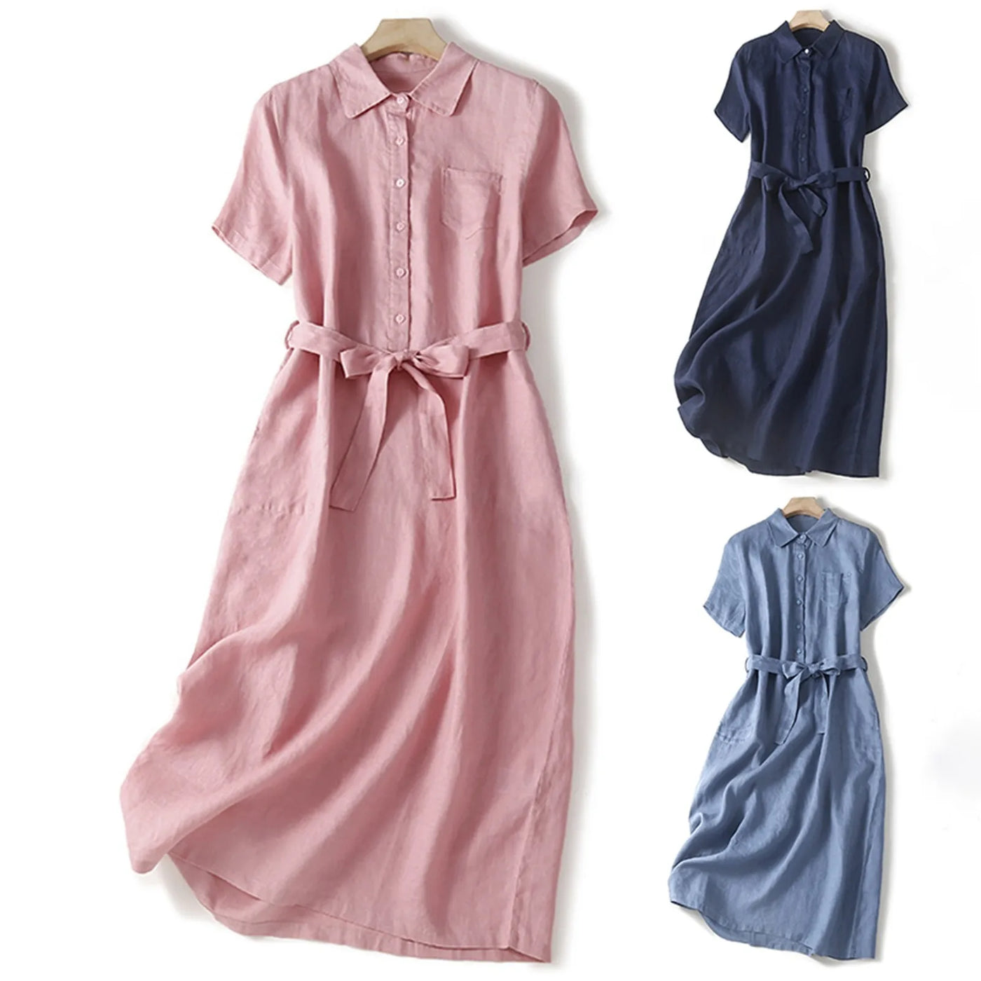 NOA MIDI KLEID MIT KRAGEN