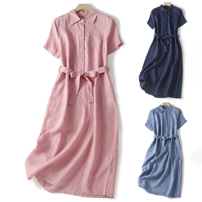 NOA MIDI KLEID MIT KRAGEN