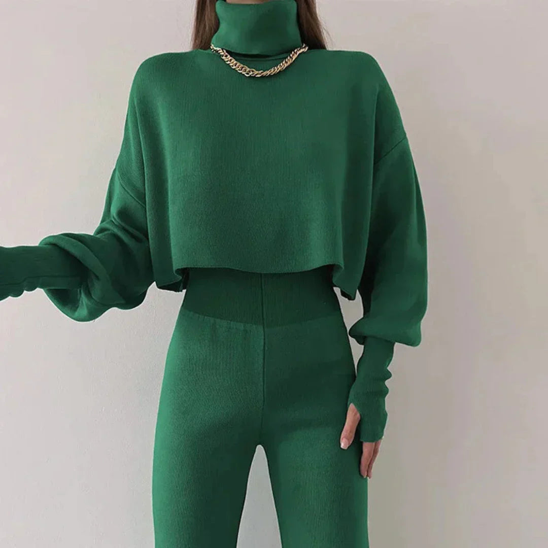 Damen Pullover Hosen Set