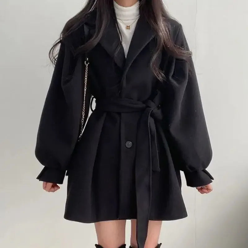 Eleganter Damen Trenchcoat mit Gürtel – Oversized & Stilvoll
