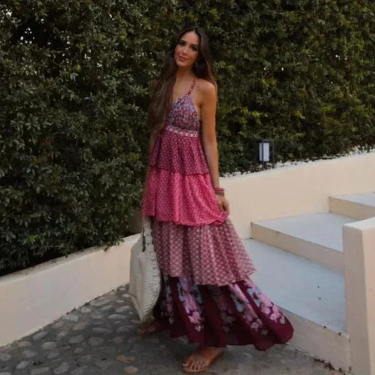 Kamari – Bohemian Patchwork Maxikleid