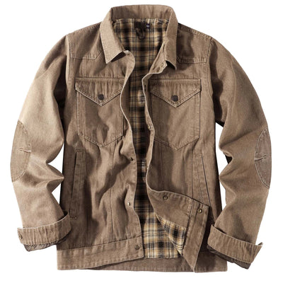 PIONEER DENIM JACKE MIT KAROMUSTER