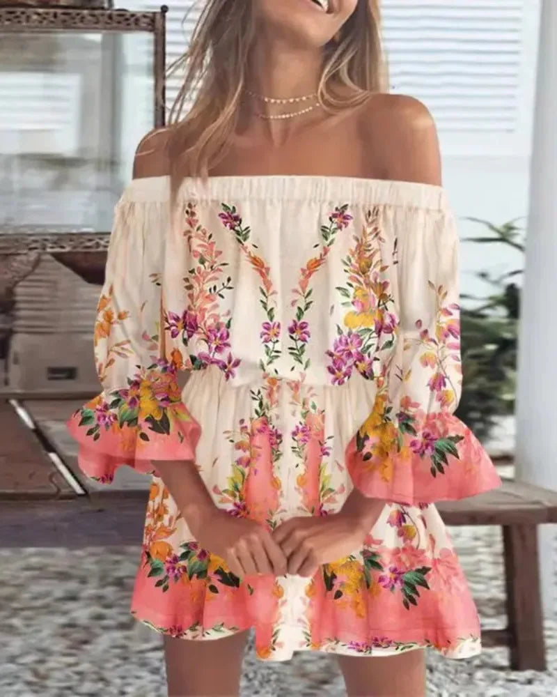 Carmelia – Stilvolles schulterfreies Minikleid