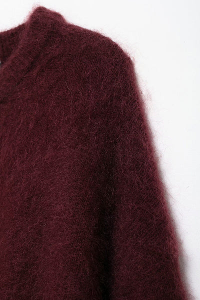 Frieda | Luxuriöser weicher burgunderfarbener Damenpullover