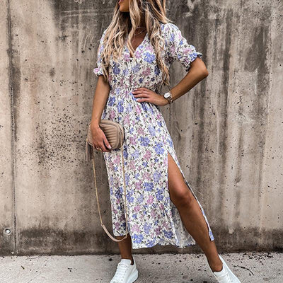 Harper – Stilvolles Sommerkleid mit Blumenmuster