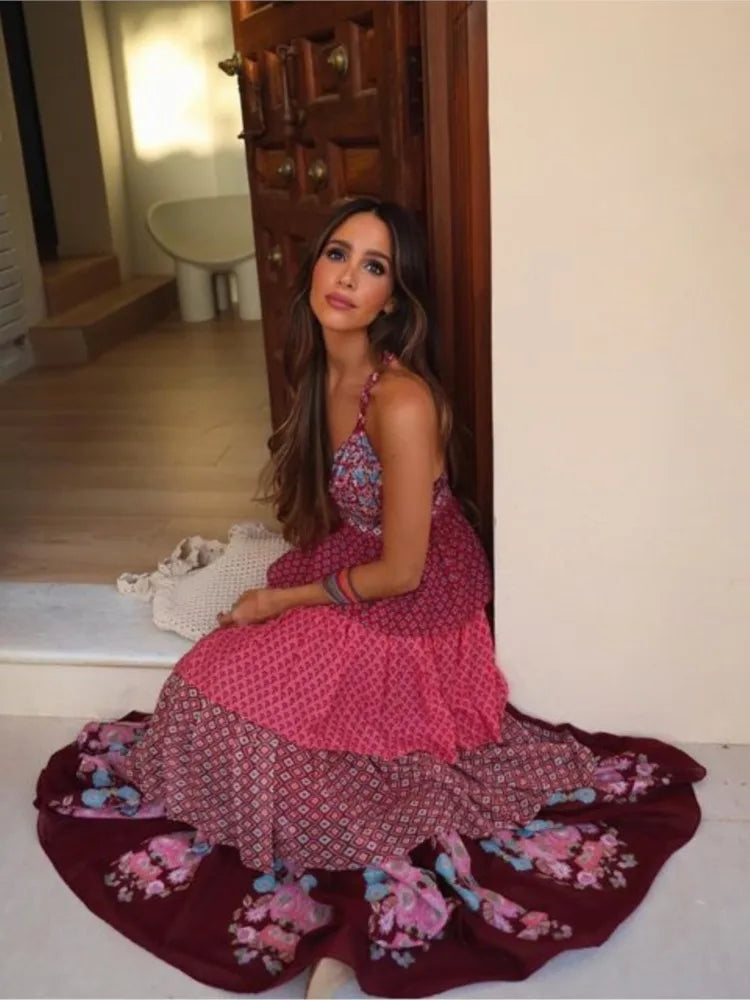 Kamari – Bohemian Patchwork Maxikleid